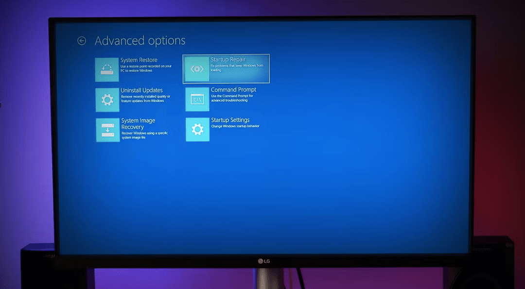 Windows Advanced Boot Options